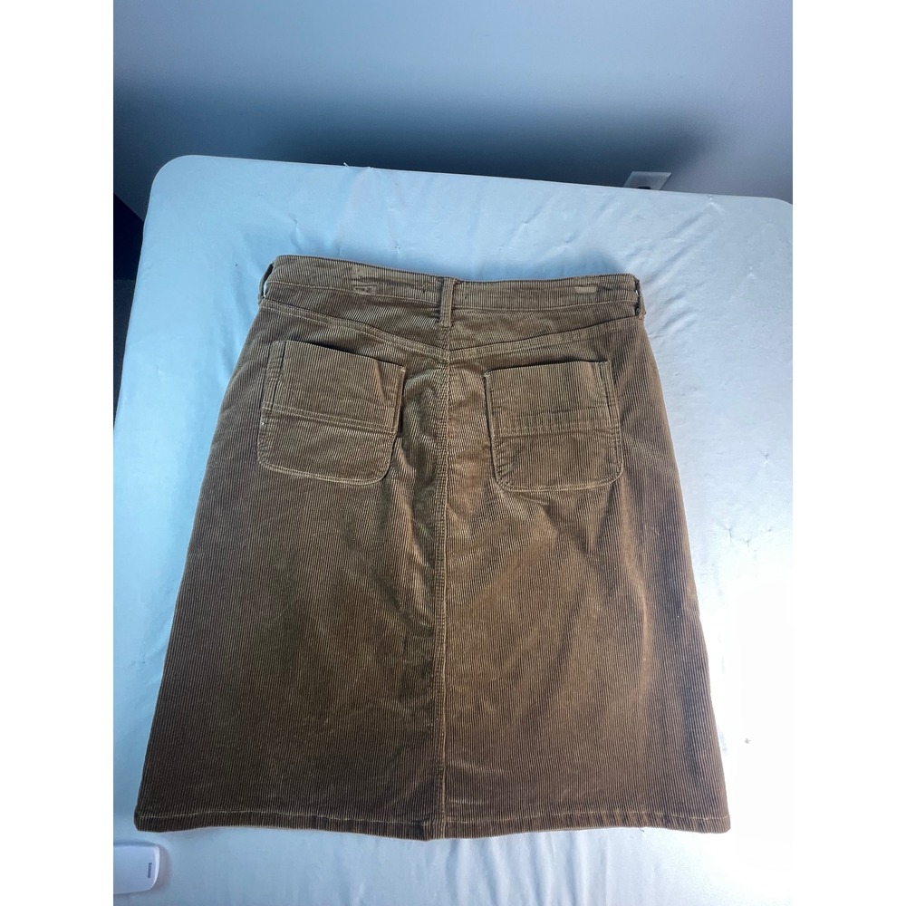 KUT from the Kloth Corduroy Rose Button Front Skirt Mushroom Size 12 - Picture 2 of 12